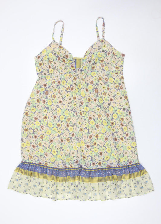 Monsoon Women’s Multicoloured Floral Slip Dress Size 18 Knee Length