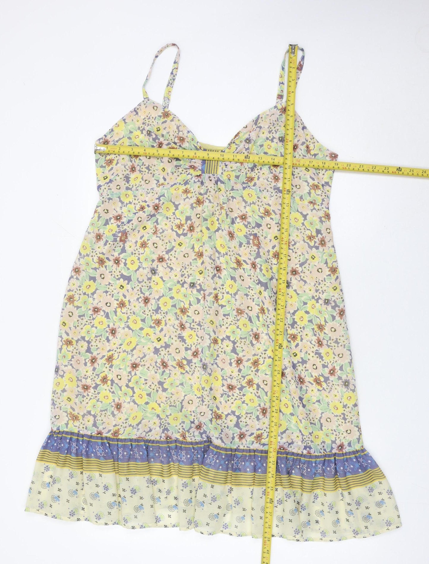 Monsoon Women’s Multicoloured Floral Slip Dress Size 18 Knee Length