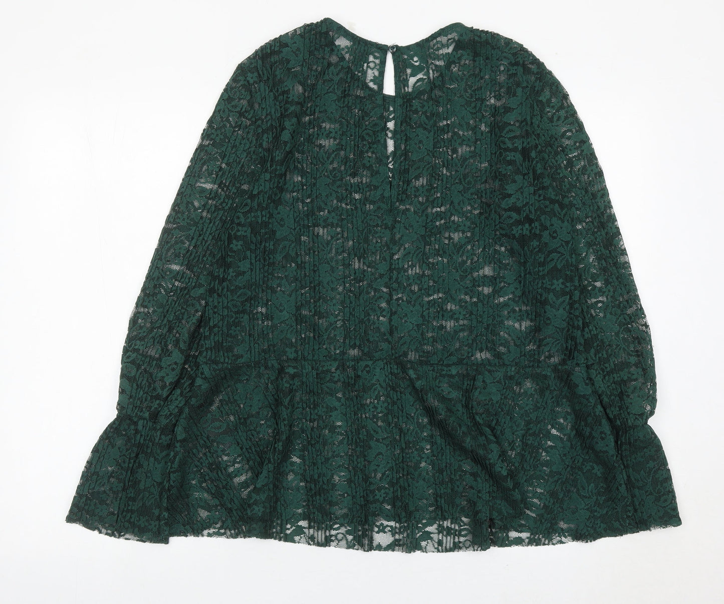 Womens UK Size 16 Marks and Spencer Green Tunic Blouse