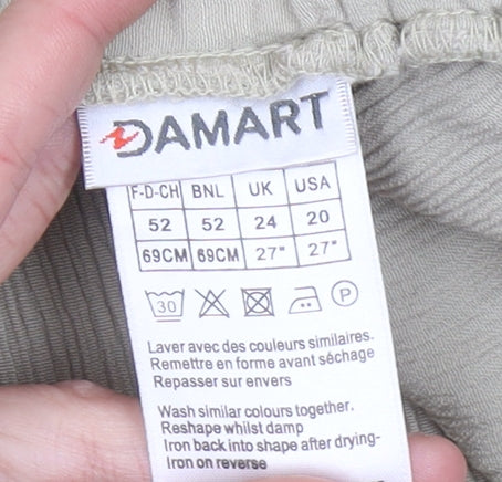 Damart Women’s Beige A-Line Elastic Waist Skirt Size 24