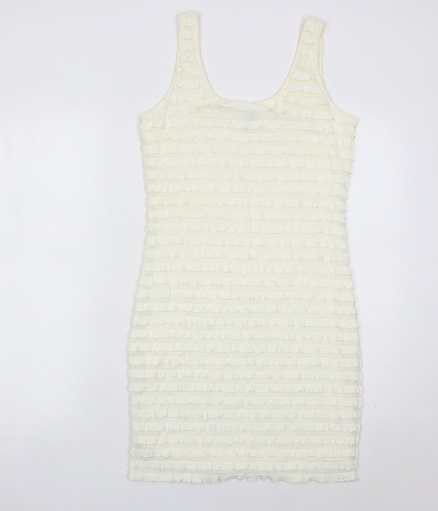 H&M Women’s Ivory Size 14 Bodycon Sleeveless Knee Length Dress