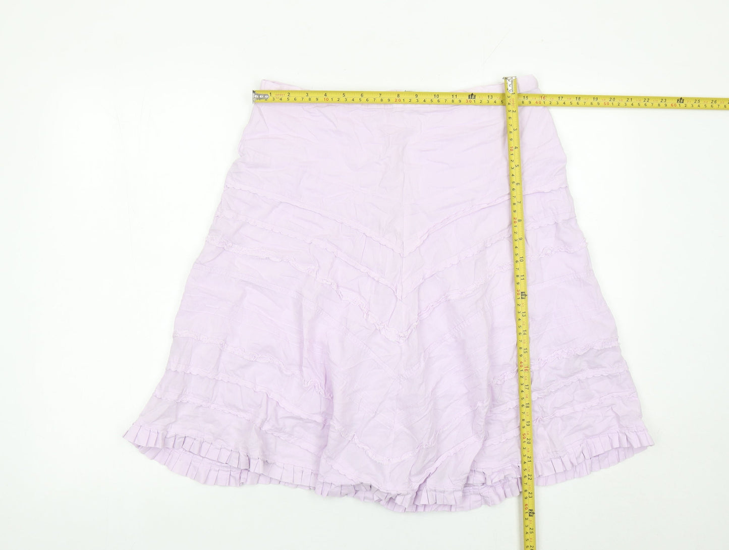 Bay Women’s Purple Cotton A-Line Knee Length Skirt Size 14