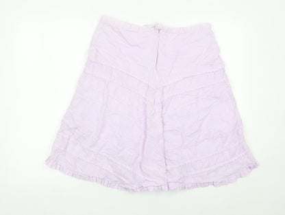 Bay Women’s Purple Cotton A-Line Knee Length Skirt Size 14