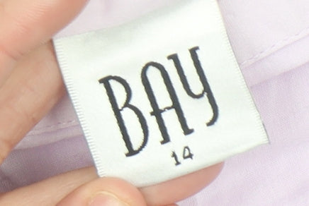 Bay Women’s Purple Cotton A-Line Knee Length Skirt Size 14