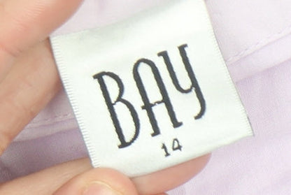 Bay Women’s Purple Cotton A-Line Knee Length Skirt Size 14