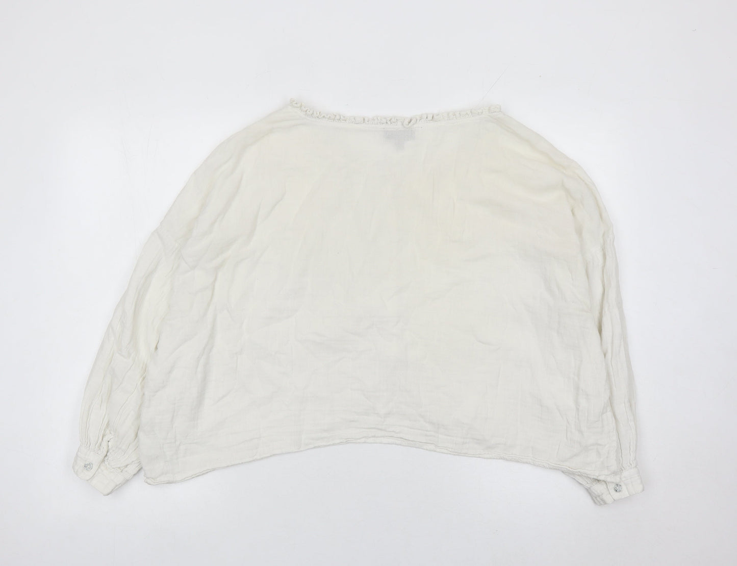 Womens UK Size 8 Topshop White Basic Blouse