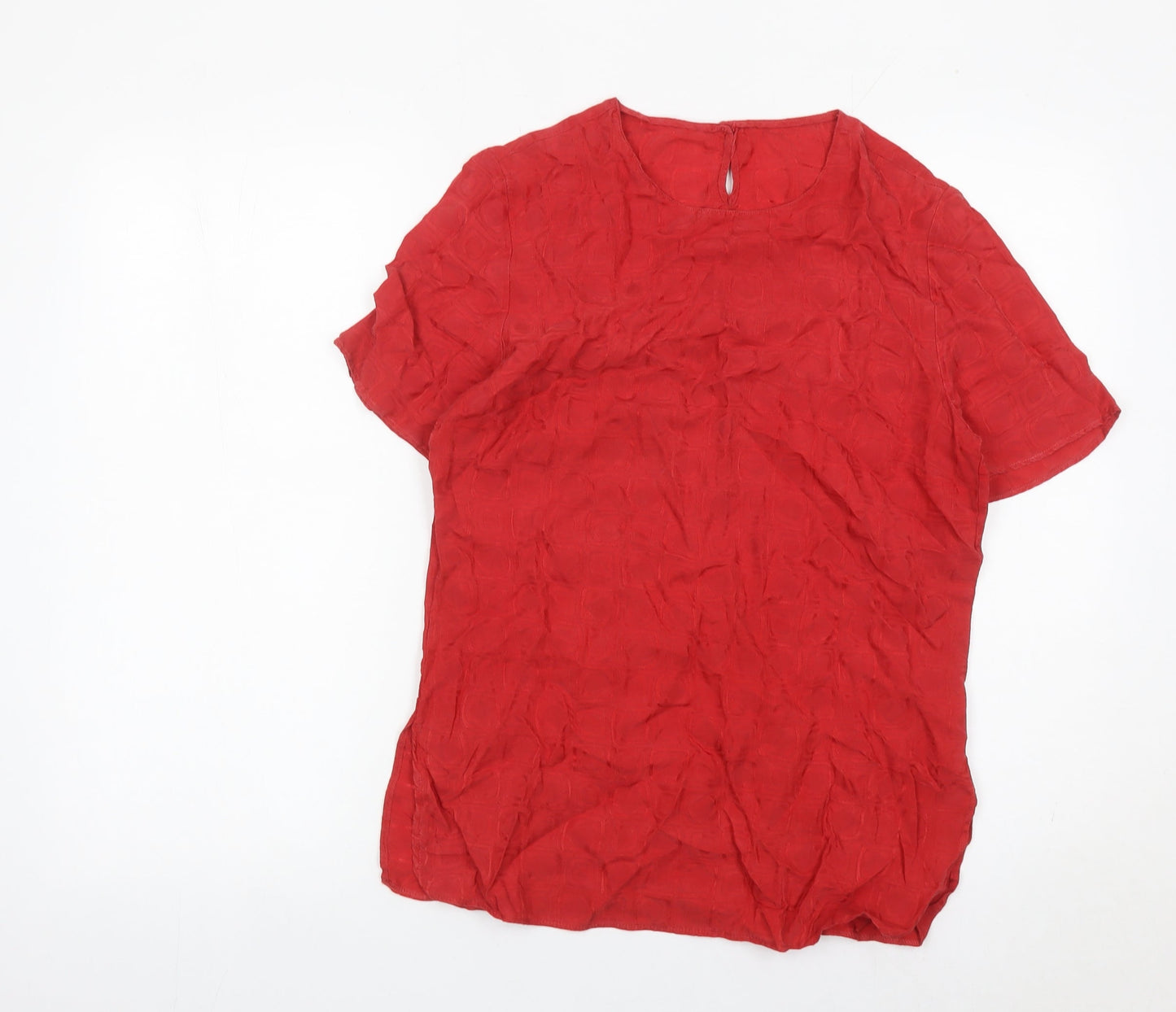 Womens UK Size 10 Marks and Spencer Red Basic Blouse