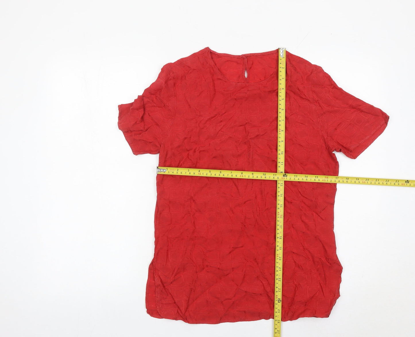 Womens UK Size 10 Marks and Spencer Red Basic Blouse