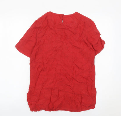Womens UK Size 10 Marks and Spencer Red Basic Blouse