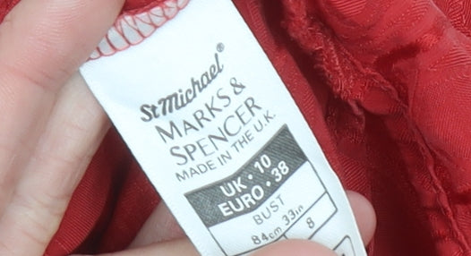 Womens UK Size 10 Marks and Spencer Red Basic Blouse