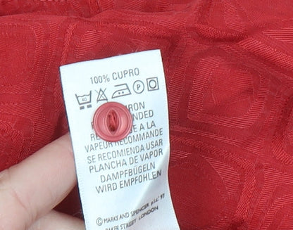 Womens UK Size 10 Marks and Spencer Red Basic Blouse