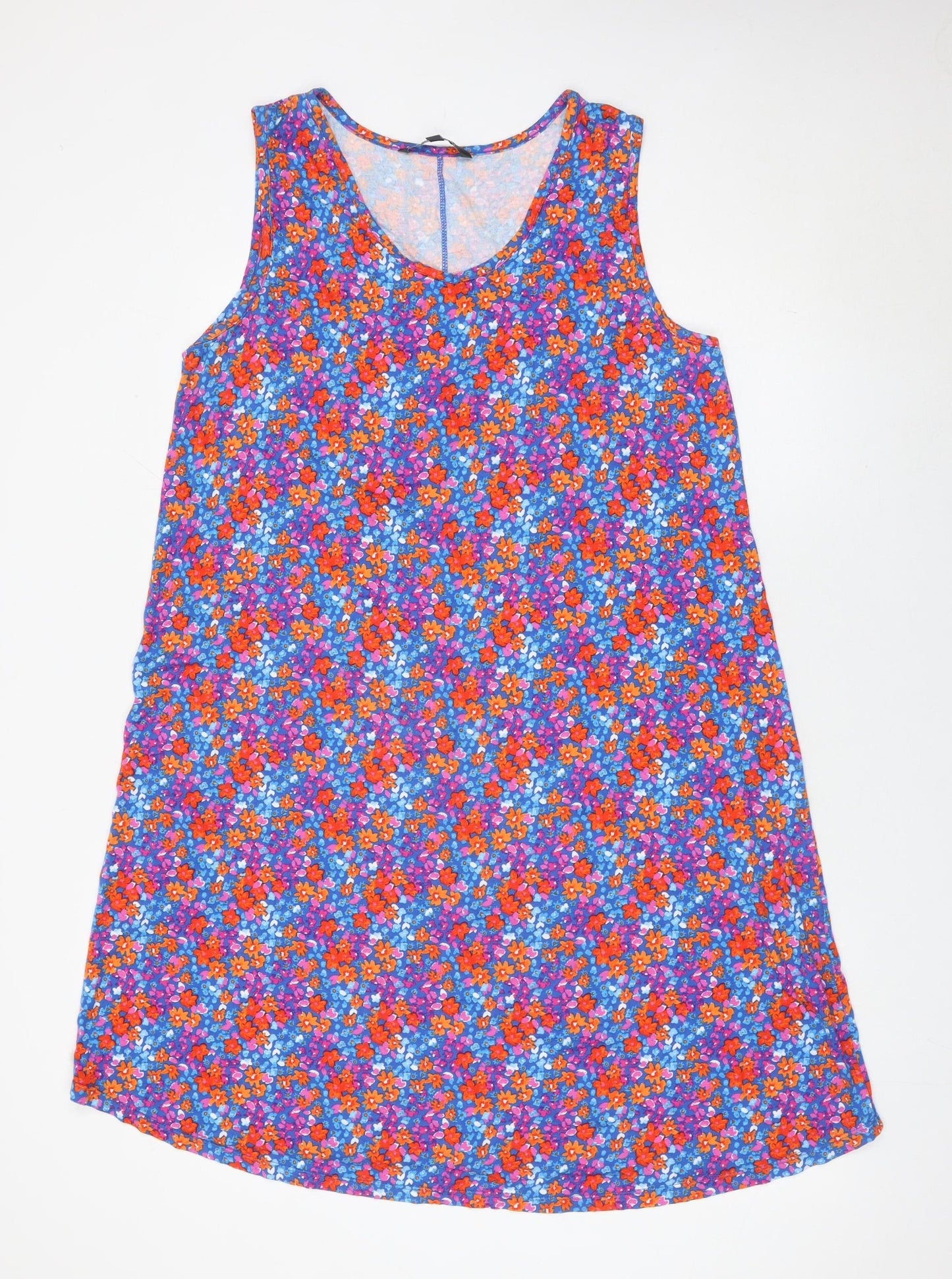 Bonmarché Womens Multicoloured Floral Sleeveless Shift Dress Size 16