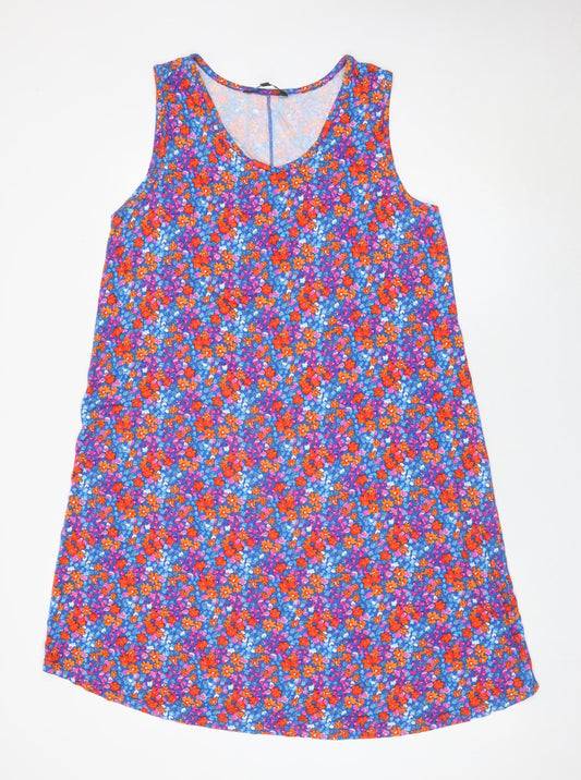 Bonmarché Womens Multicoloured Floral Sleeveless Shift Dress Size 16