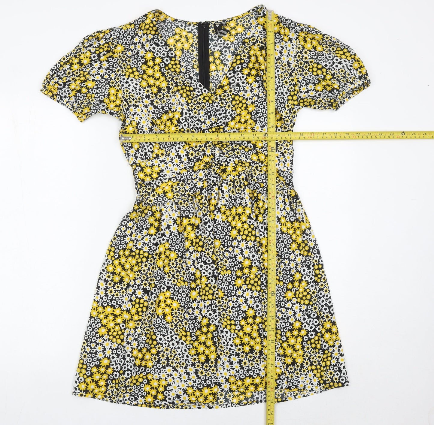 Influence Womens Multicoloured Floral Short A-Line Dress Size 12