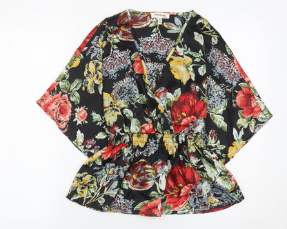 Womens UK Size M Monteau Multicoloured Wrap Blouse