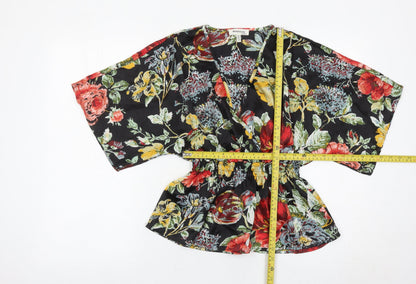 Womens UK Size M Monteau Multicoloured Wrap Blouse