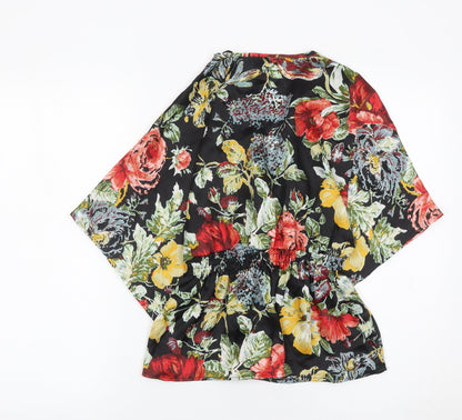 Womens UK Size M Monteau Multicoloured Wrap Blouse
