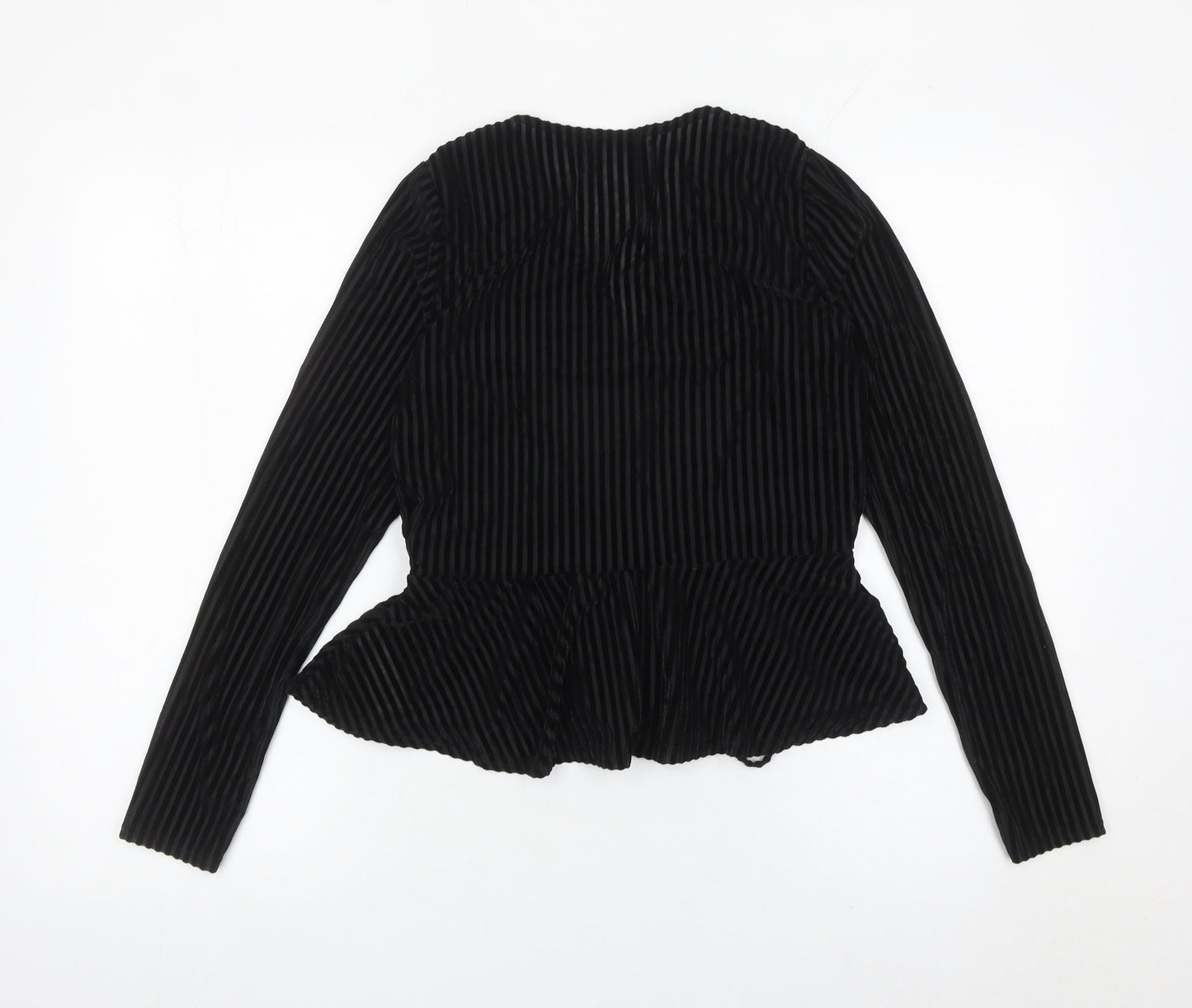 Womens UK Size 8 LOTD Black Wrap Blouse