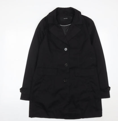 Womens UK Size M VERO MODA Black Overcoat