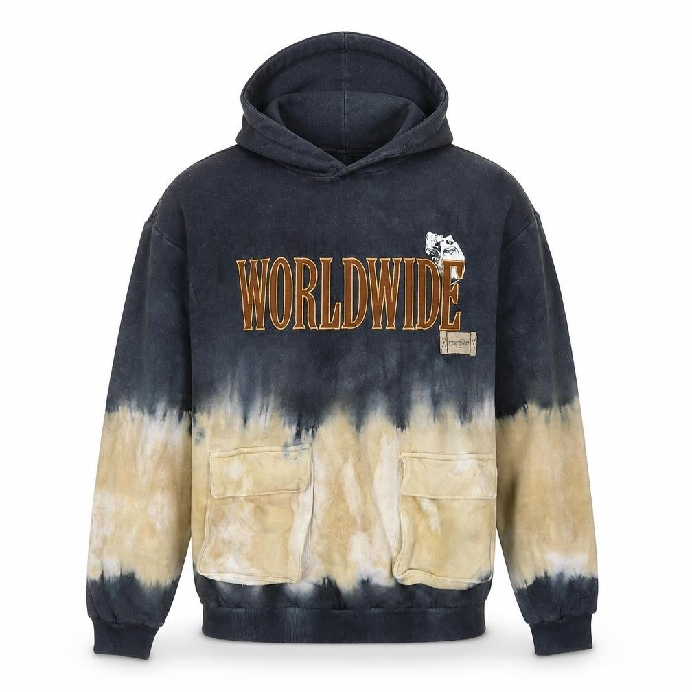 boohooMAN Men’s Multicoloured Tie Dye Pullover Hoodie S