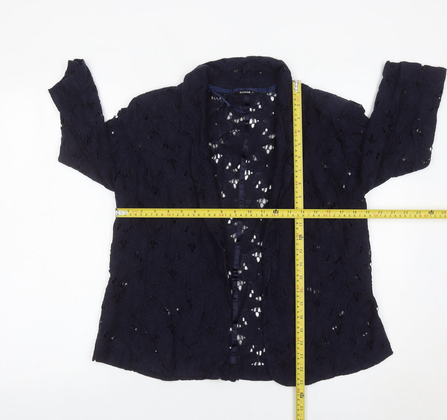 Roman Women’s Blue Lace Blazer Jacket Size 14 Formal Occasion