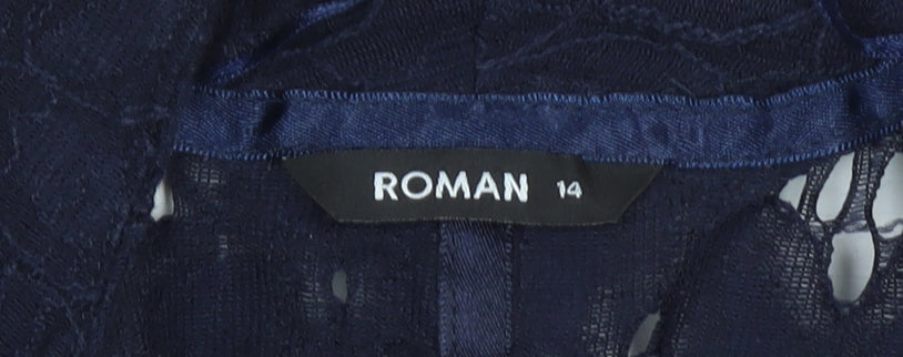 Roman Women’s Blue Lace Blazer Jacket Size 14 Formal Occasion