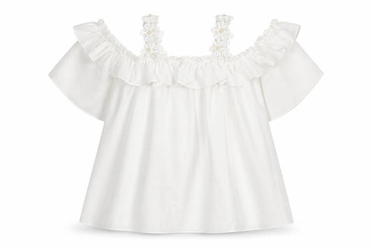 Womens UK Size M Quiz White Tunic Blouse