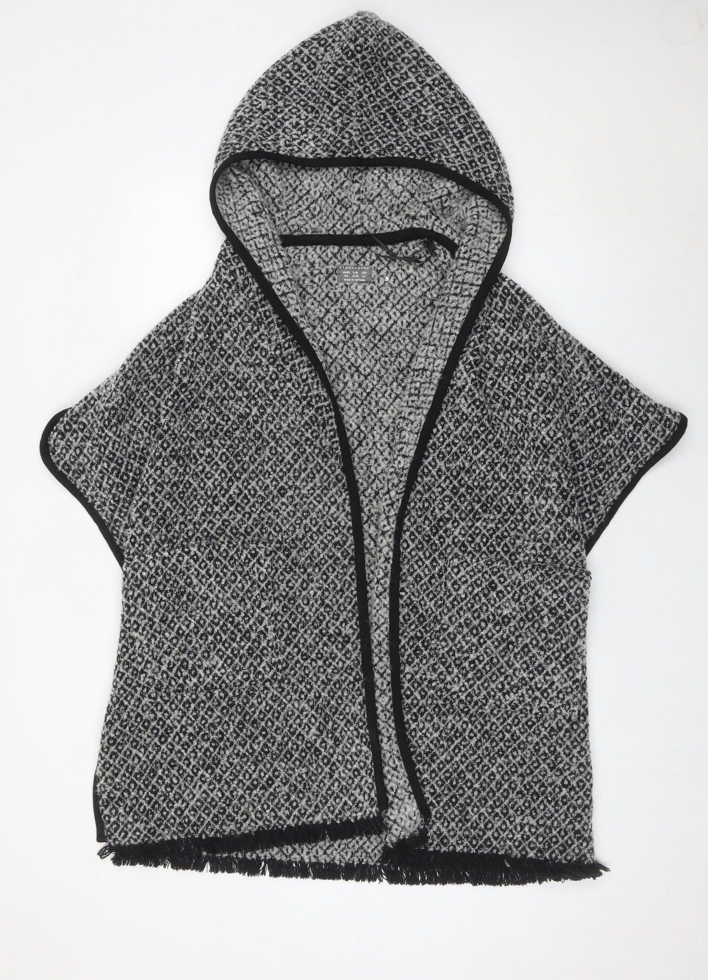 Womens UK Size 6-8 Atmosphere Grey Cape Jumper