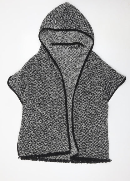 Womens UK Size 6-8 Atmosphere Grey Cape Jumper