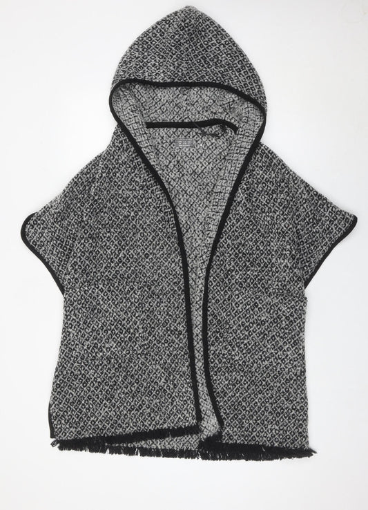 Womens UK Size 6-8 Atmosphere Grey Cape Jumper