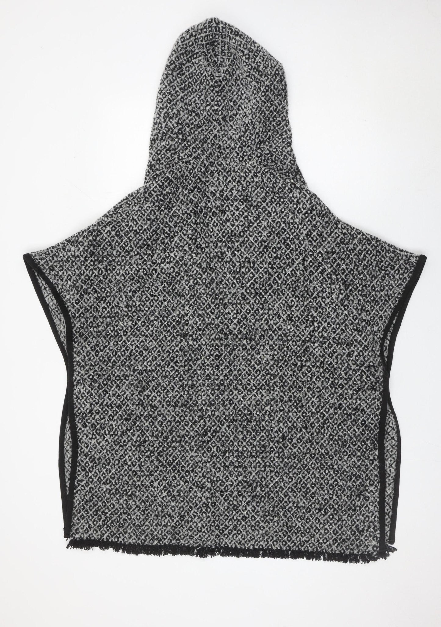 Womens UK Size 6-8 Atmosphere Grey Cape Jumper