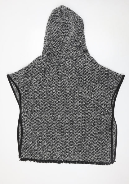 Womens UK Size 6-8 Atmosphere Grey Cape Jumper