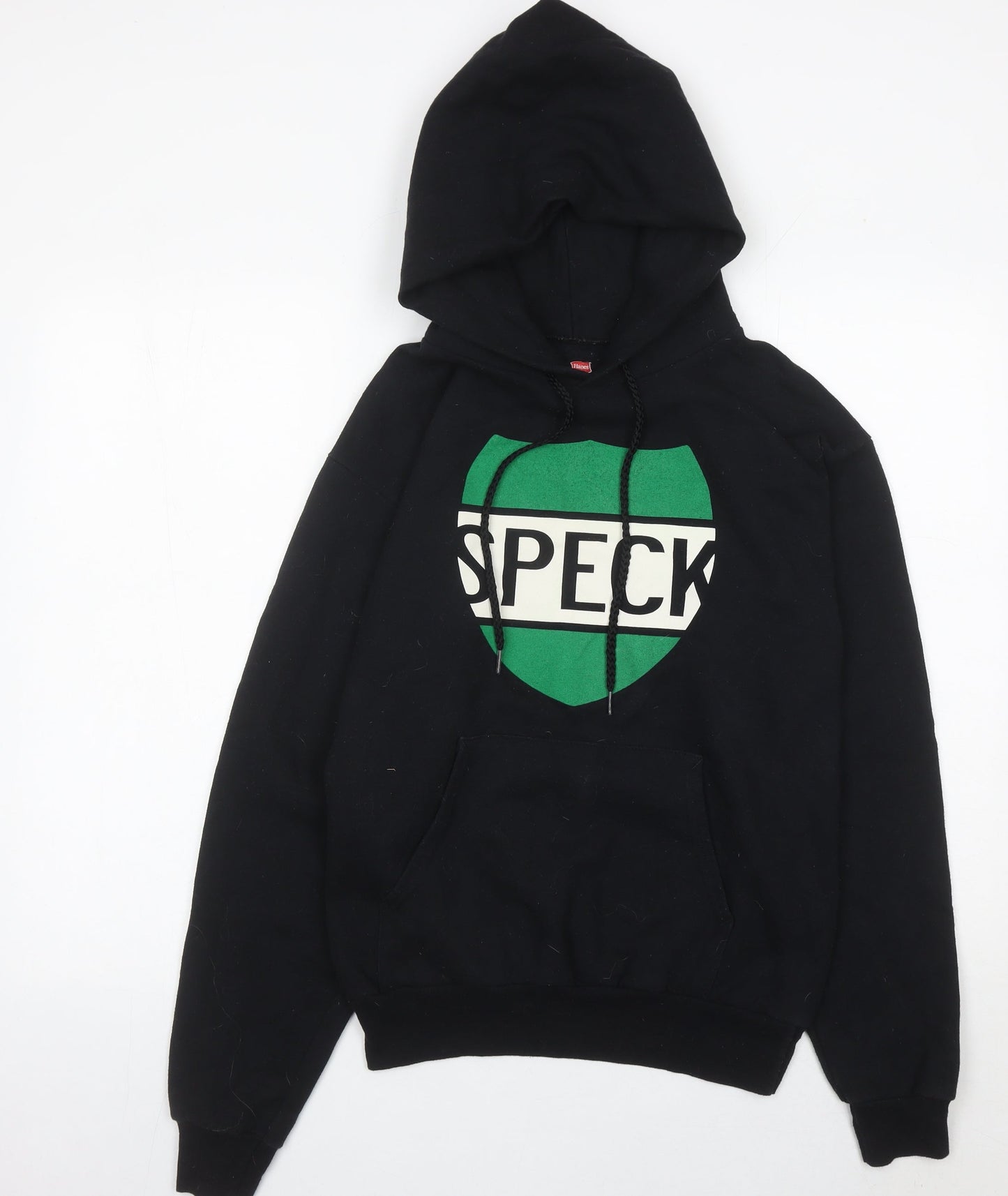 Hanes Women’s Black Pullover Hoodie Size S Graphic Logo Sweatshirt