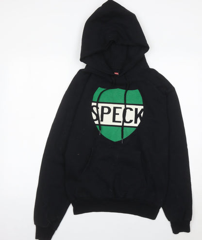 Hanes Women’s Black Pullover Hoodie Size S Graphic Logo Sweatshirt
