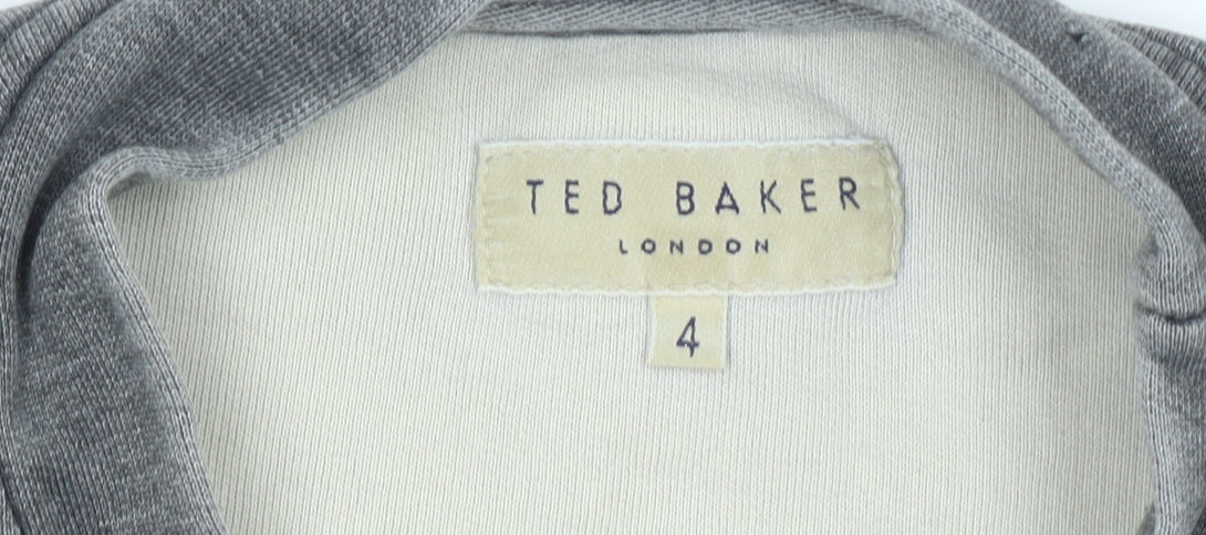 Ted Baker Men’s Grey Logo Sweatshirt Pullover Size L Crew Neck Cotton