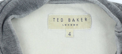 Ted Baker Men’s Grey Logo Sweatshirt Pullover Size L Crew Neck Cotton