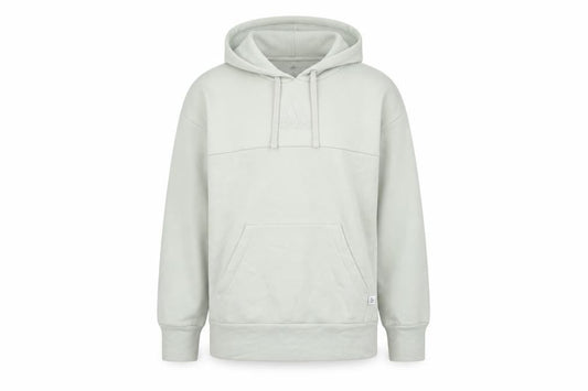 Front view of Adidas Women's Green Hoodie Medium Pullover Organic Cotton Blend