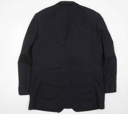 Falabella Men's Grey with Red Wool Blazer Jacket Size 40 Regular Fit