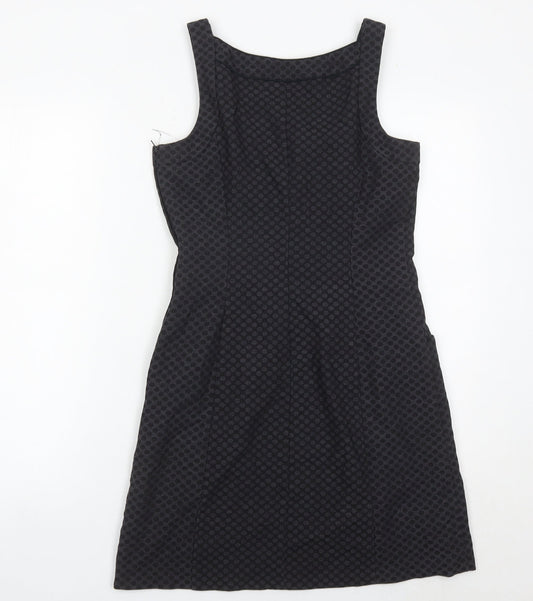 Next Women’s Black Geometric Sheath Dress Size 8 Sleeveless