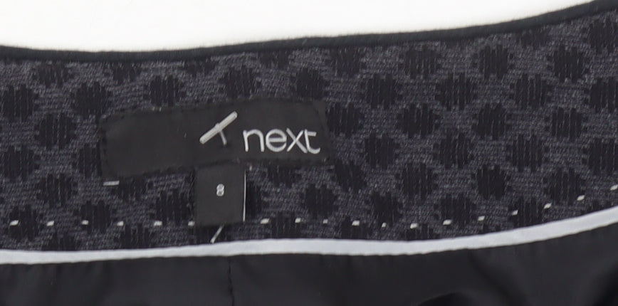 Next Women’s Black Geometric Sheath Dress Size 8 Sleeveless