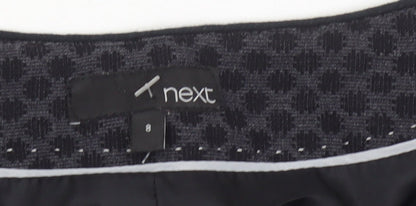 Next Women’s Black Geometric Sheath Dress Size 8 Sleeveless