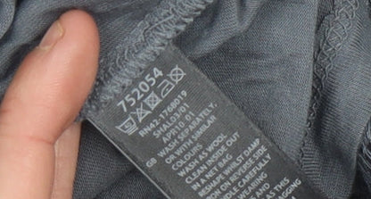 Monsoon Women’s Grey Crochet Shift Dress Size 10 Sleeveless