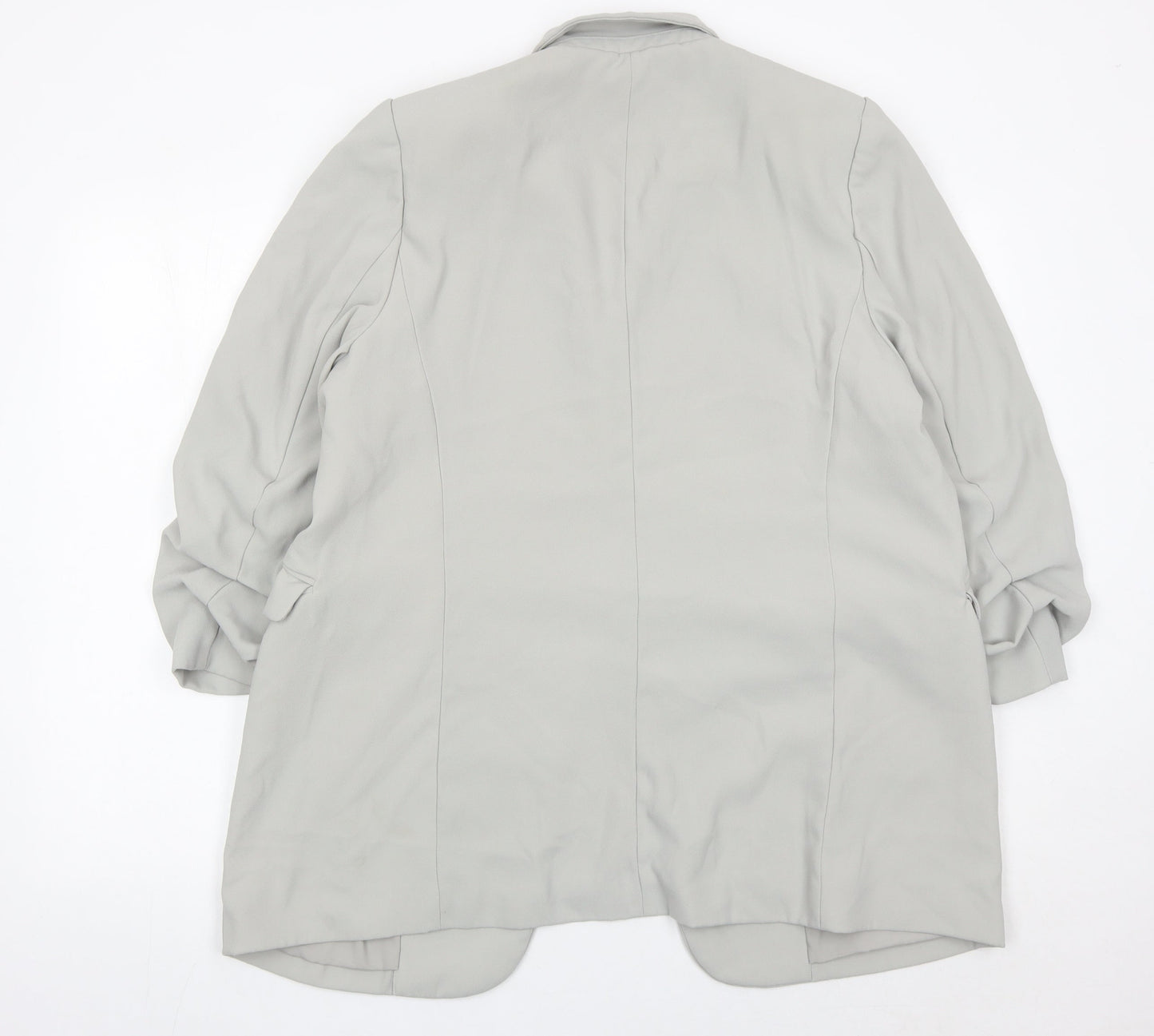 Marks and Spencer Women Grey Size 16 Regular Fit Blazer Jacket