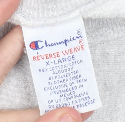 Mens UK Size XL Champion Grey Pullover Sweatshirt
