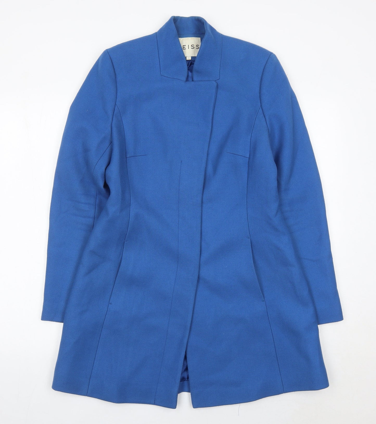 Reiss Women’s Blue Wool Blend Mid-Length Formal Coat Size S