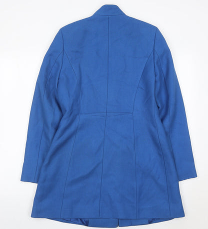 Reiss Women’s Blue Wool Blend Mid-Length Formal Coat Size S