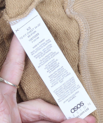 Mens UK Size XS ASOS Beige Pullover Sweatshirt