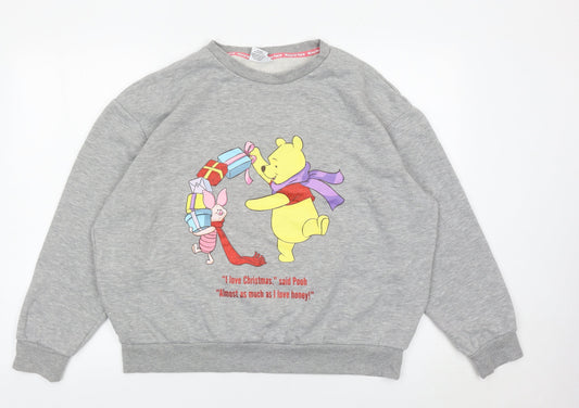 Womens UK Size L Disney Grey Pullover Sweatshirt