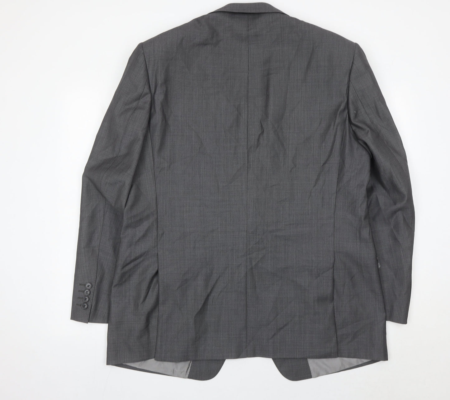 Marks and Spencer Men's Grey Wool Blazer Jacket 44in Chest Medium