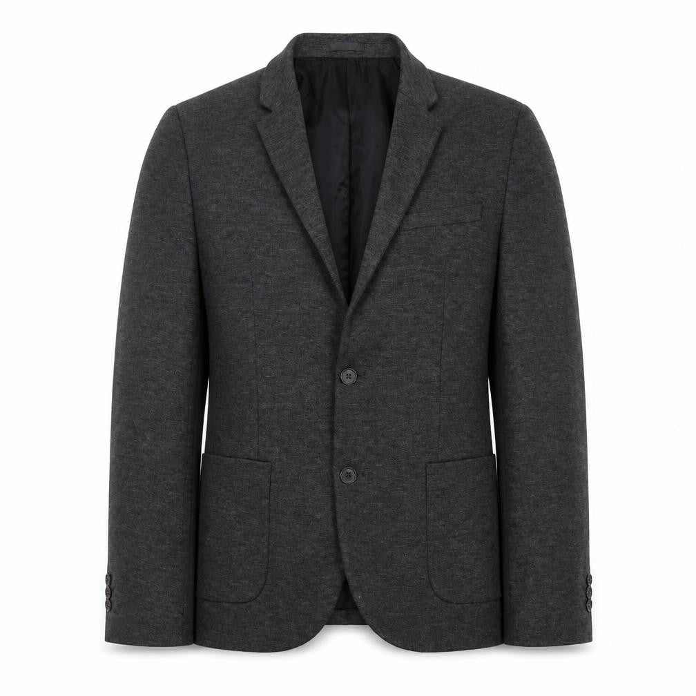 Front view of River Island Men’s Grey Blazer Jacket, size 38, Regular Fit Smart Casual